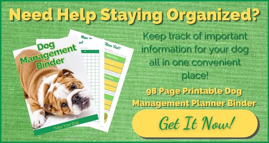 Dog Planner Management Binder